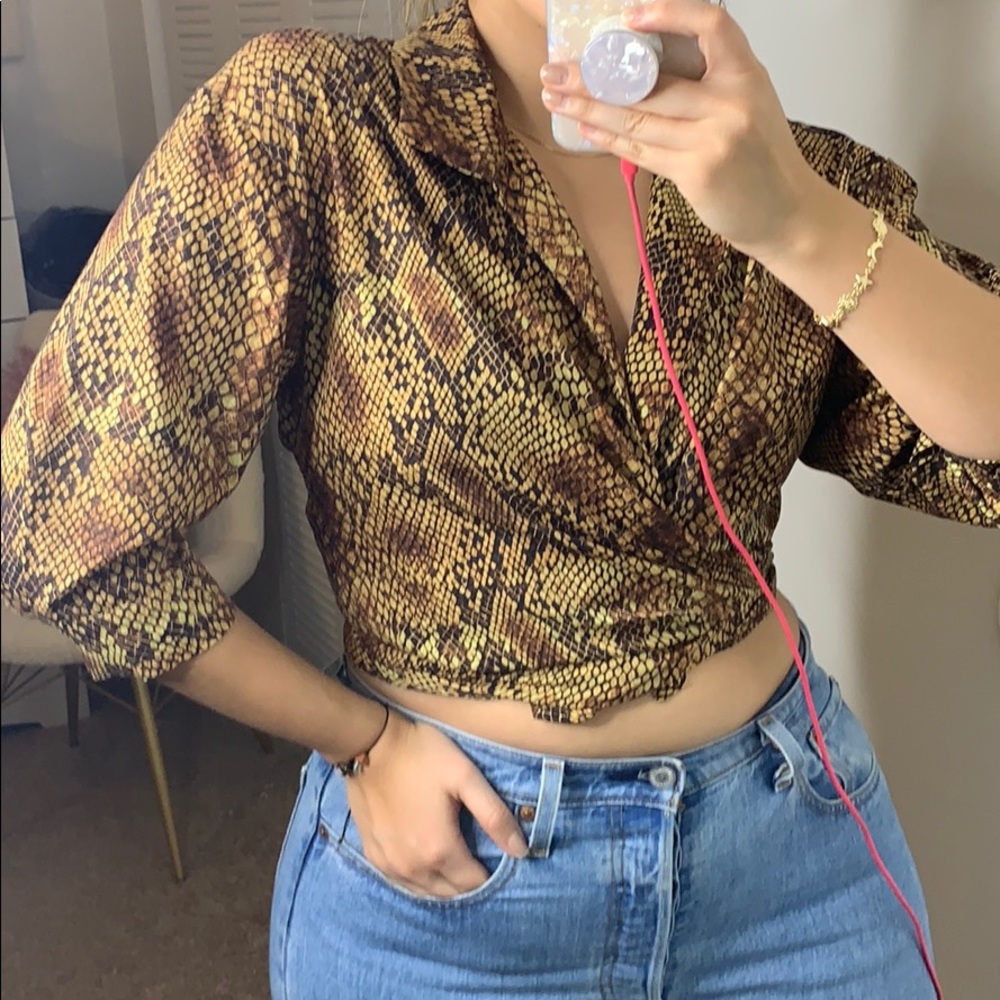 Snake print blouse